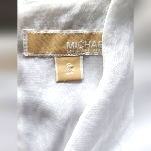 🤍MICHAEL KORS winter white sleeveless top Sz 2 - Picture 5 of 12